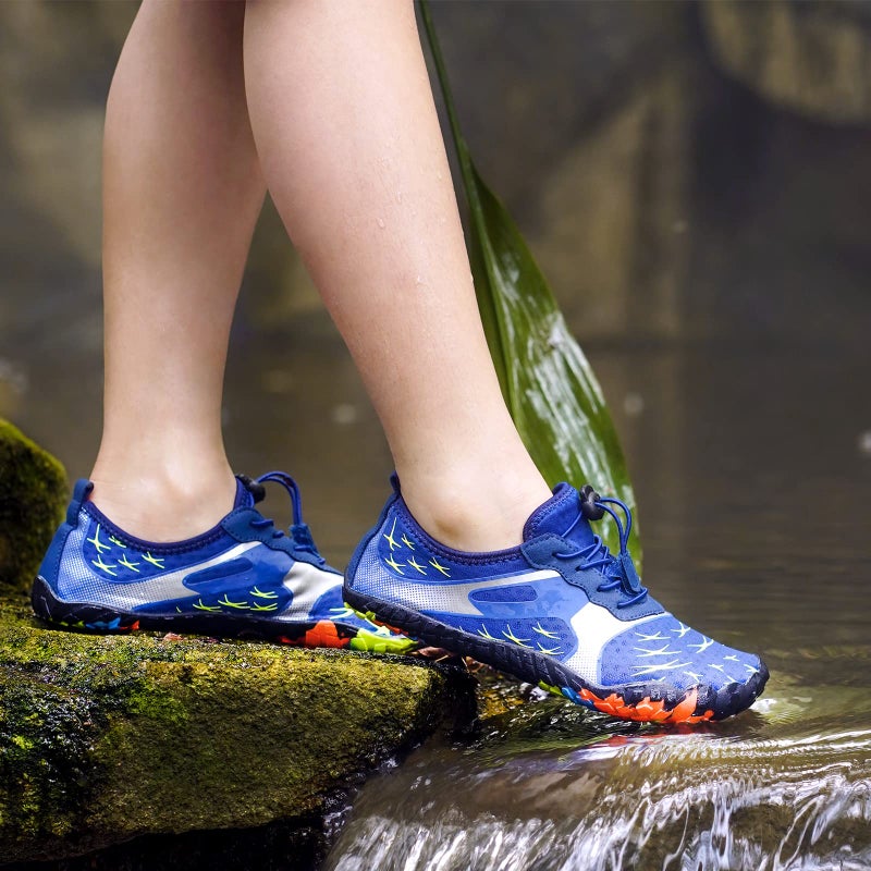 CIOR Boys & Girls Water Shoes Sports Aqua Athletic Sneakers Lightweight Sport Shoes U1ELJSX013-Y.Blue-34, 4 Big Kid - Image 2